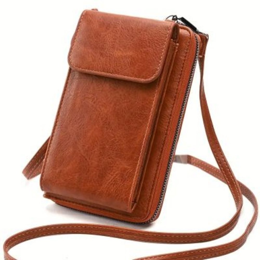 All-Match Zipper Shoulder Bag, Trendy Solid Color‎ Phone Bag, Versatile Purse - Picture 9 of 11